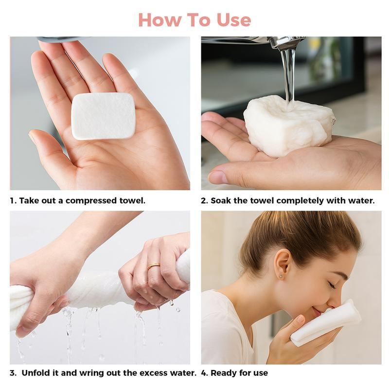Disposable Compressed Towel Tablets 30Pcs Portable Compact Face Towels Suitable for Home Use Camping Hiking Travel Picnics and Gym Workouts Ideal for On-The-Go Hand Cleansing Facial Cleansing and Makeup Removal
