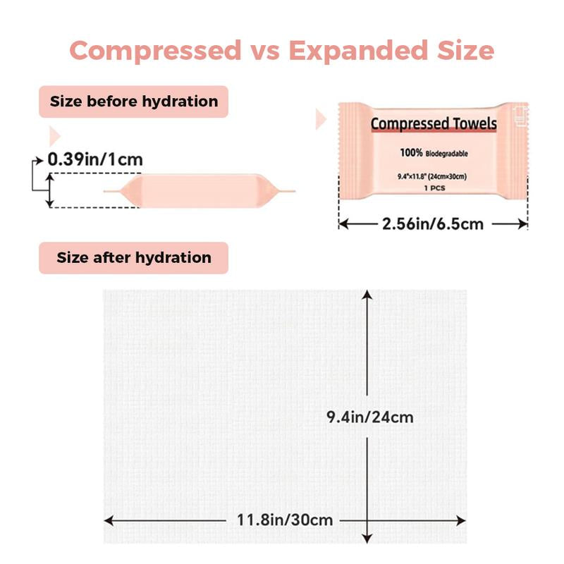 Disposable Compressed Towel Tablets 30Pcs Portable Compact Face Towels Suitable for Home Use Camping Hiking Travel Picnics and Gym Workouts Ideal for On-The-Go Hand Cleansing Facial Cleansing and Makeup Removal